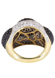 14K Ladies Black Diamond Cocktail Ring | 5.66 Carats| 15.74 Grams