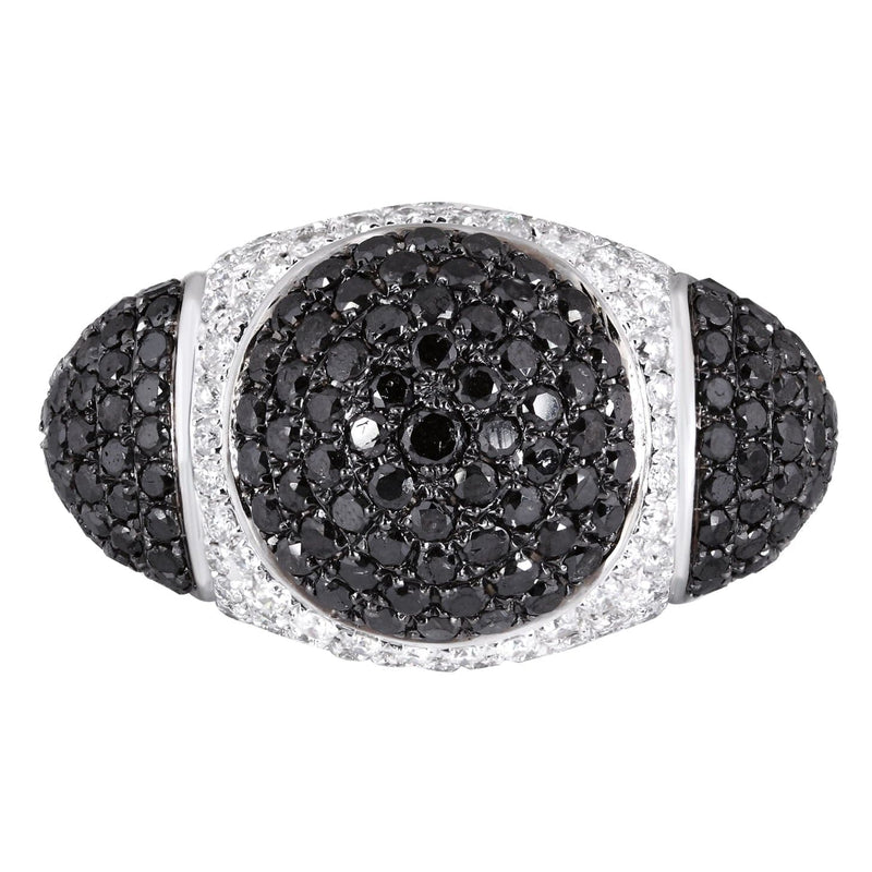 14K Ladies Black Diamond Cocktail Ring | 5.45 Carats | 15.74 Grams