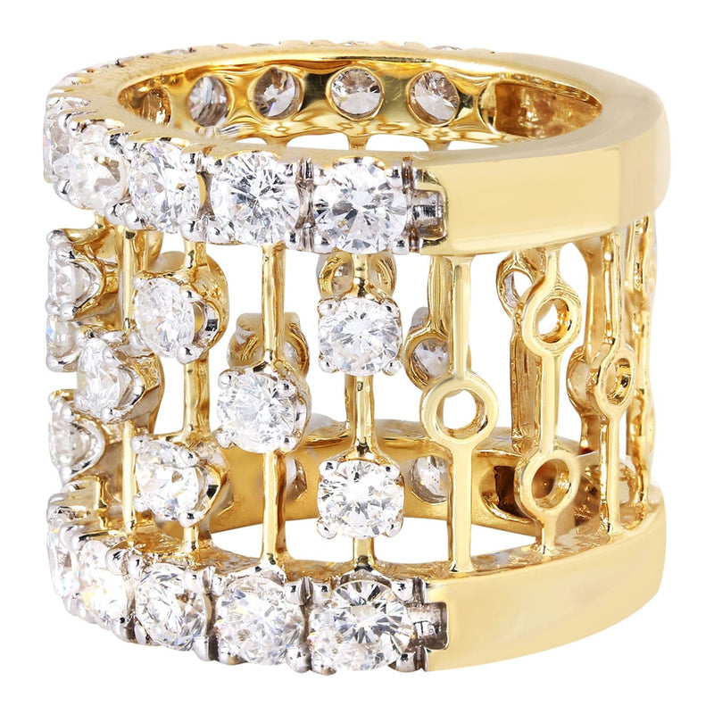 14K Ladies Diamond Cocktail Ring | 5.27 Carats | 14.1 Grams