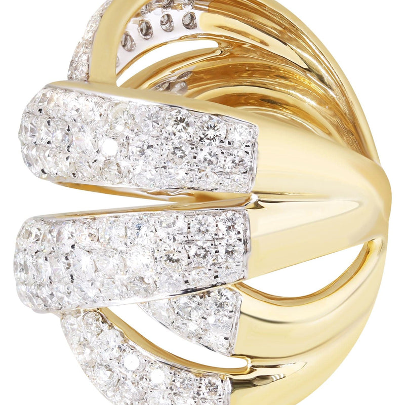 14K Ladies Diamond Cocktail Ring | 4.74 Carats | 16.04 Grams
