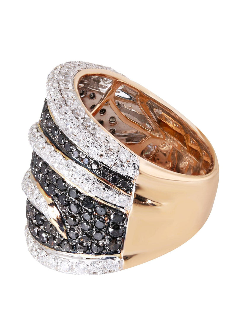 14K Ladies Black Diamond Cocktail Ring | 3.92 Carats | 13.79 Grams