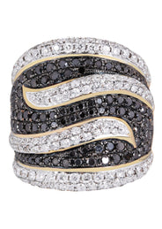 14K Ladies Black Diamond Cocktail Ring | 3.93 Carats | 13.28 Grams