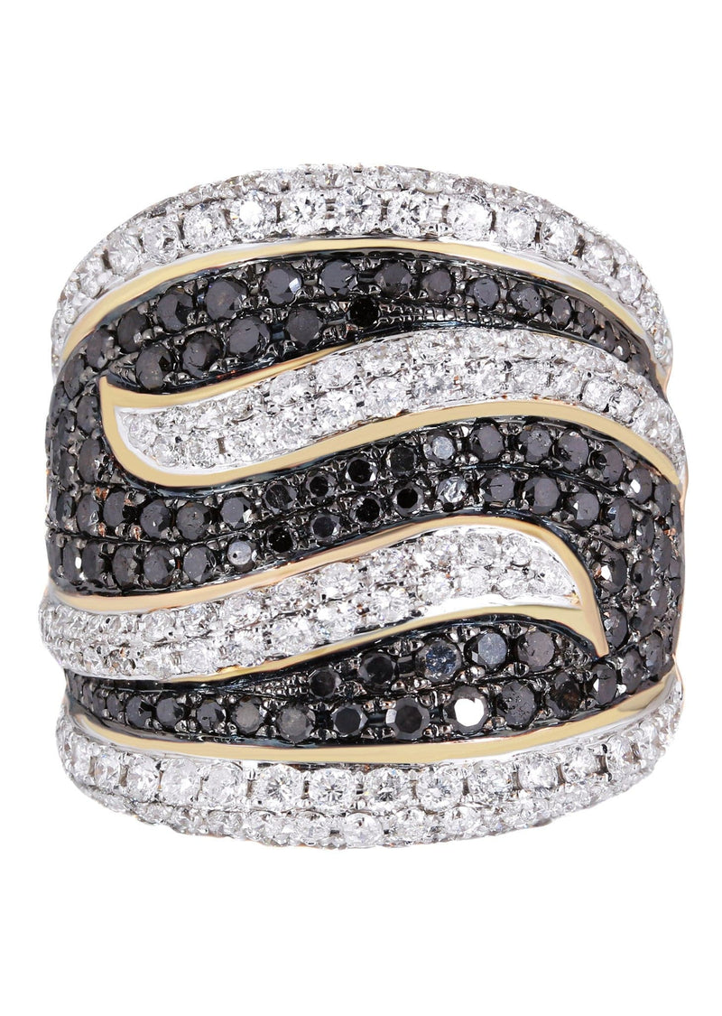 14K Ladies Black Diamond Cocktail Ring | 3.93 Carats | 13.28 Grams
