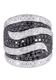 14K Ladies Black Diamond Cocktail Ring | 3.89 Carats | 14.65 Grams