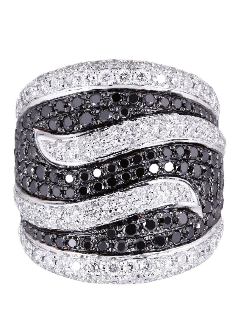 14K Ladies Black Diamond Cocktail Ring | 3.89 Carats | 14.65 Grams