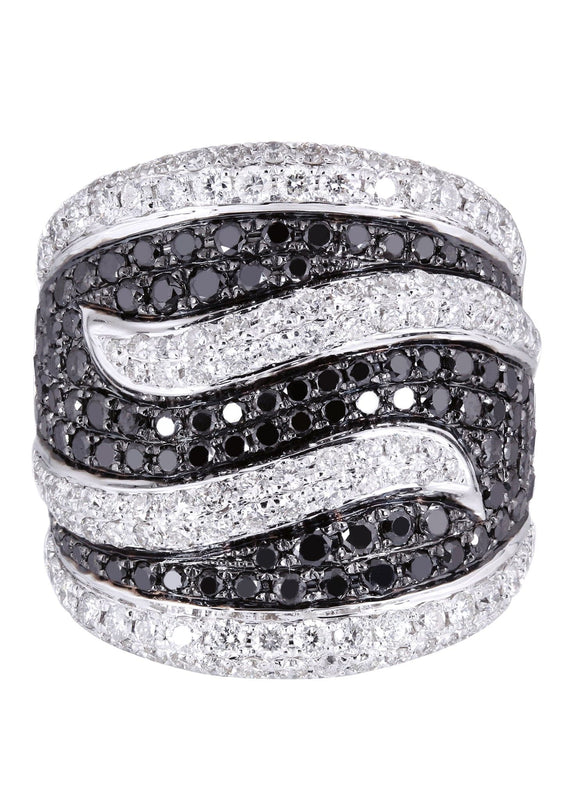 14K Ladies Black Diamond Cocktail Ring | 3.89 Carats | 14.65 Grams