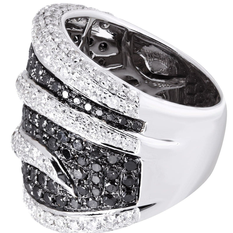 14K Ladies Black Diamond Cocktail Ring | 3.89 Carats | 14.65 Grams
