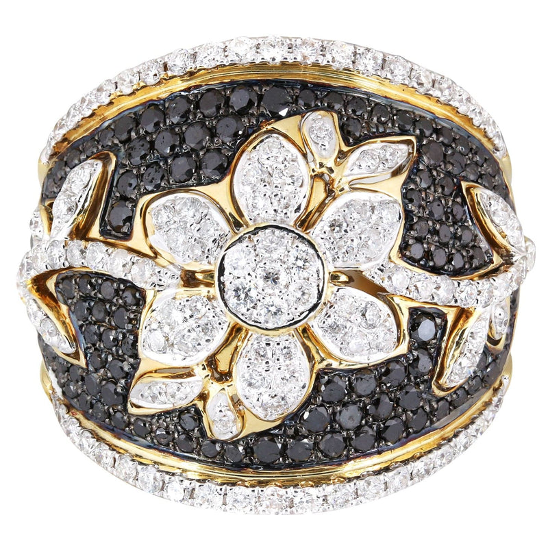 14K Ladies Black Diamond Cocktail Ring | 2.24 Carats | 13.67 Grams