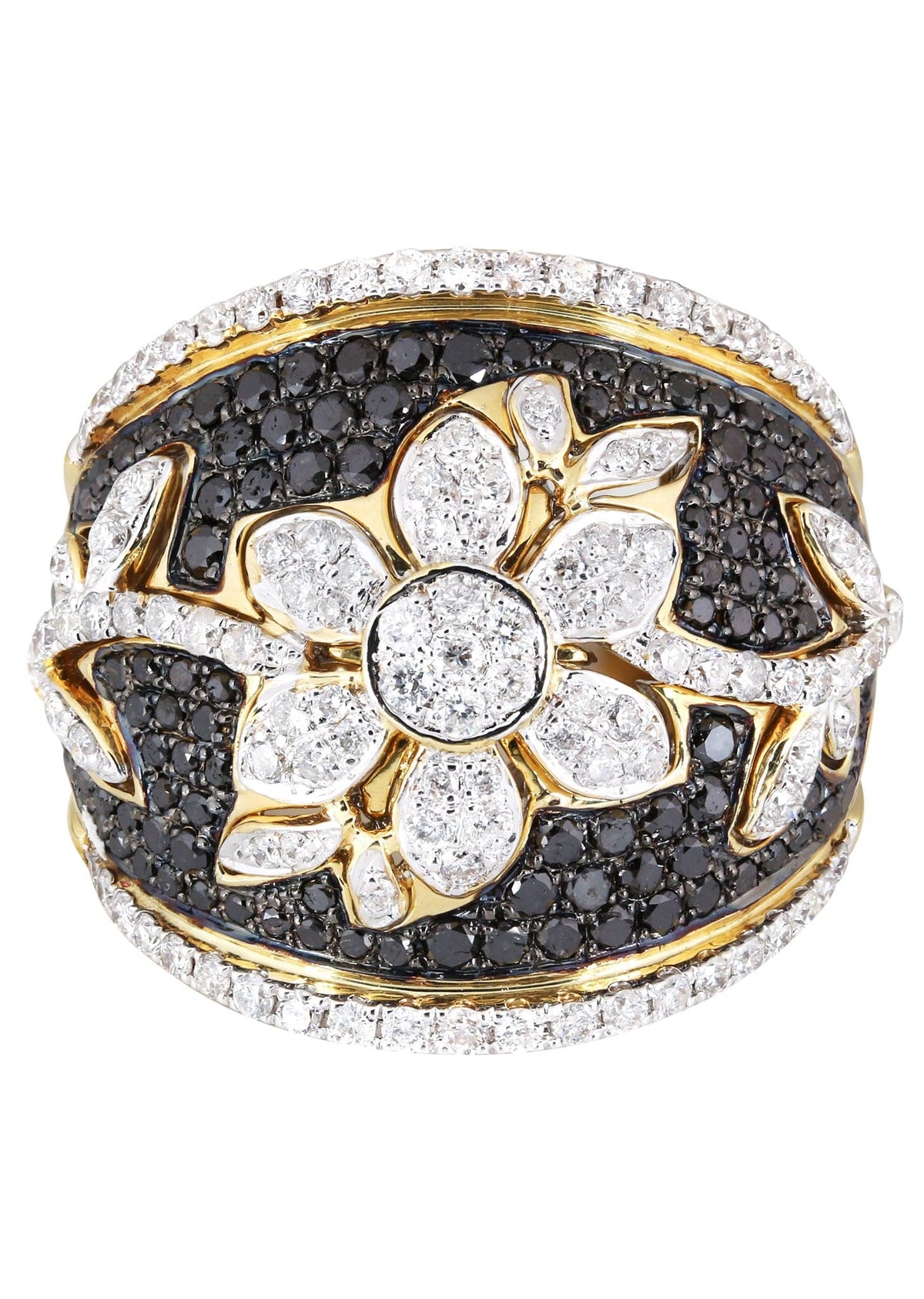 14K Ladies Black Diamond Cocktail Ring | 2.24 Carats | 13.67 Grams