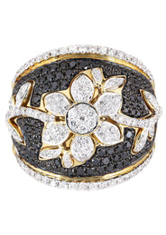 14K Ladies Black Diamond Cocktail Ring | 2.24 Carats | 13.67 Grams