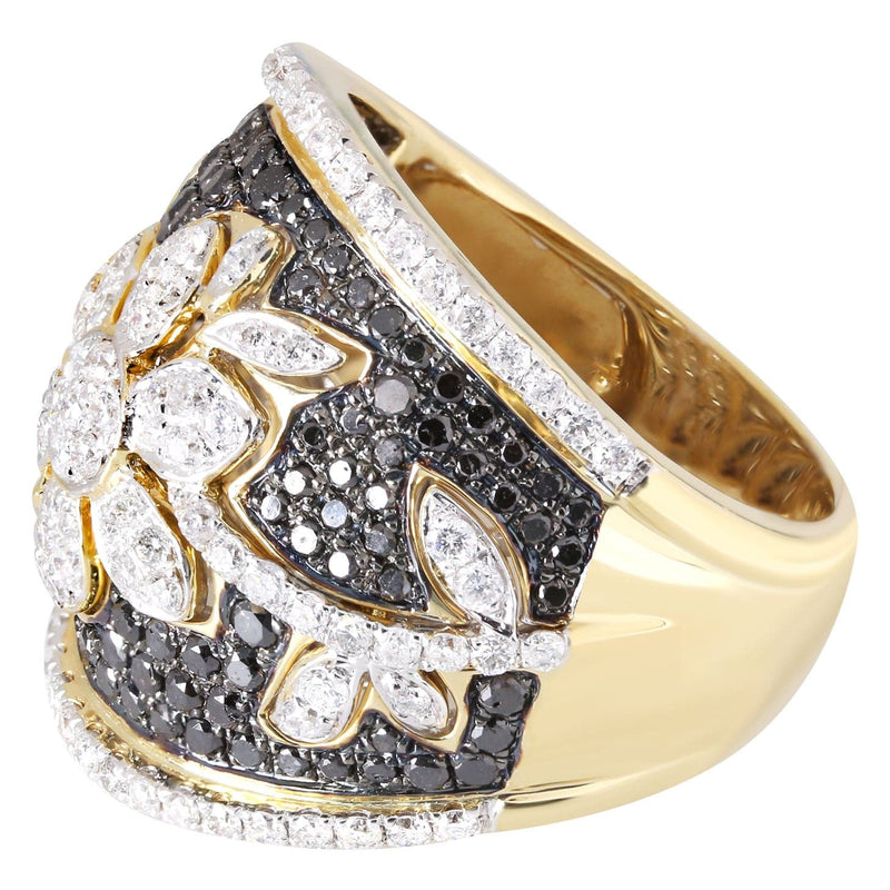 14K Ladies Black Diamond Cocktail Ring | 2.24 Carats | 13.67 Grams