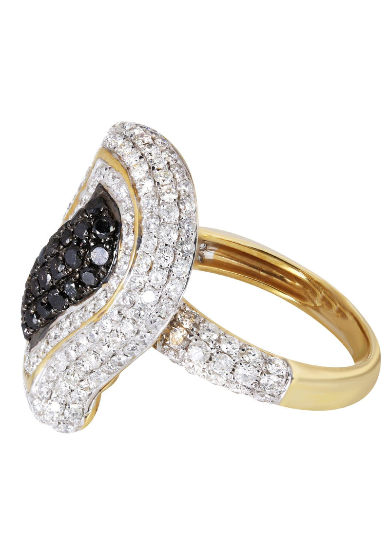 14K Ladies Black Diamond Cocktail Ring | 2.85 Carats | 8.27 Grams
