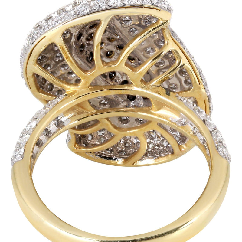 14K Ladies Black Diamond Cocktail Ring | 2.85 Carats | 8.27 Grams