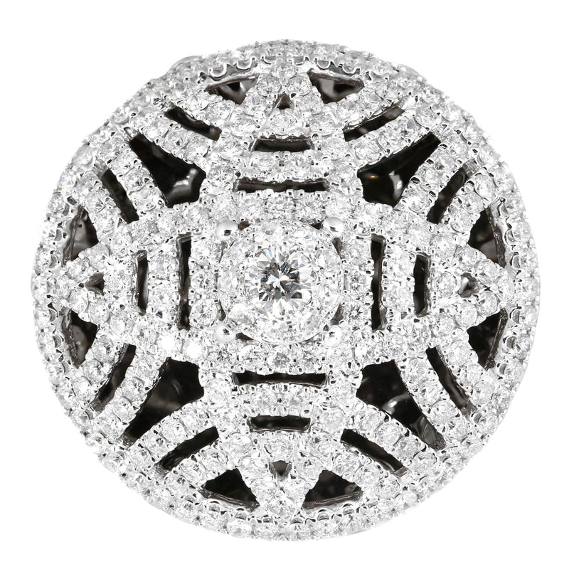 14K Ladies Black Diamond Cocktail Ring | 3.50 Carats | 17.92 Grams
