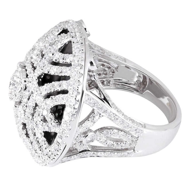14K Ladies Black Diamond Cocktail Ring | 3.50 Carats | 17.92 Grams