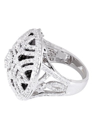 14K Ladies Black Diamond Cocktail Ring | 3.50 Carats | 17.92 Grams