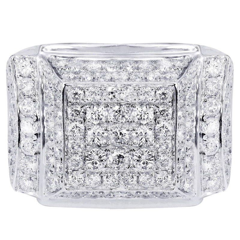 White Gold Mens Diamond Ring| 3.75 Carats| 14.41 Grams