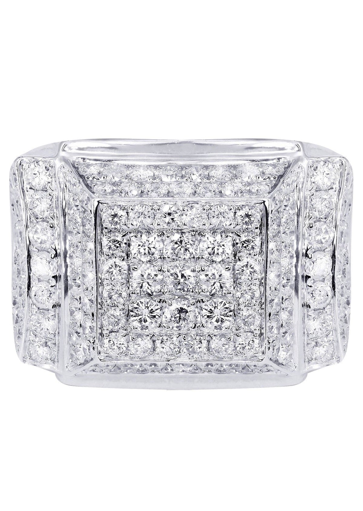 White Gold Mens Diamond Ring| 3.75 Carats| 14.41 Grams