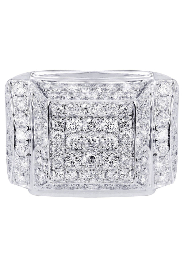 White Gold Mens Diamond Ring| 3.75 Carats| 14.41 Grams
