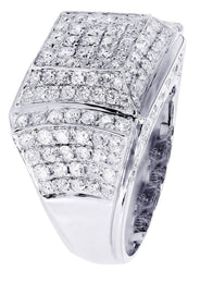 White Gold Mens Diamond Ring| 3.75 Carats| 14.41 Grams