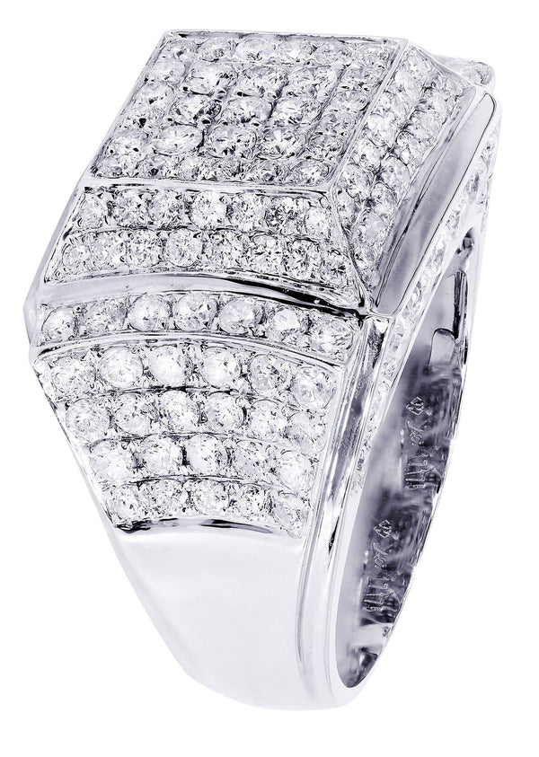 White Gold Mens Diamond Ring| 3.75 Carats| 14.41 Grams