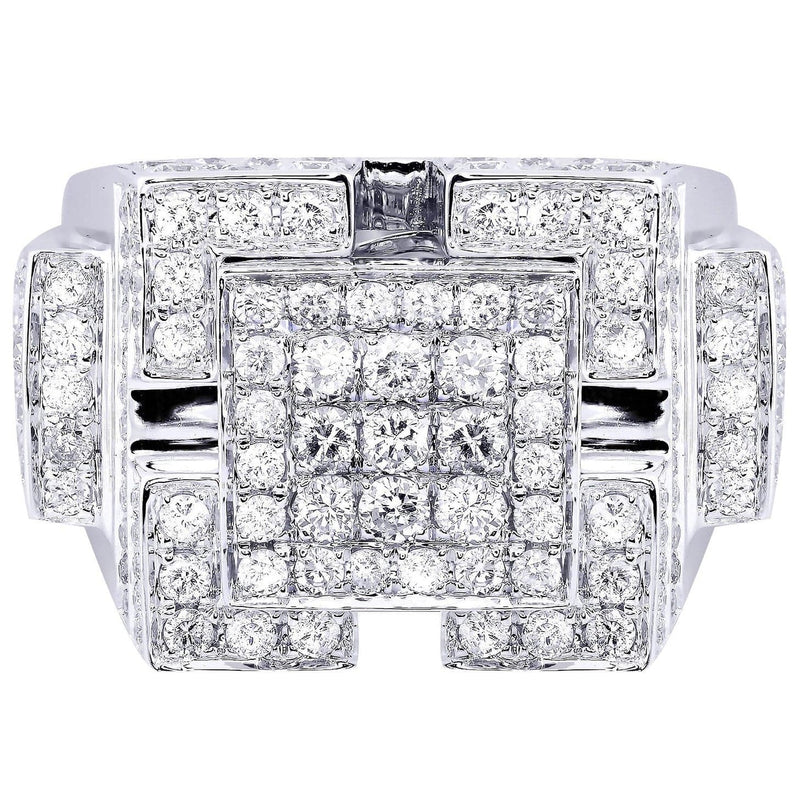 White Gold Mens Diamond Ring| 3.16 Carats| 13.49 Grams