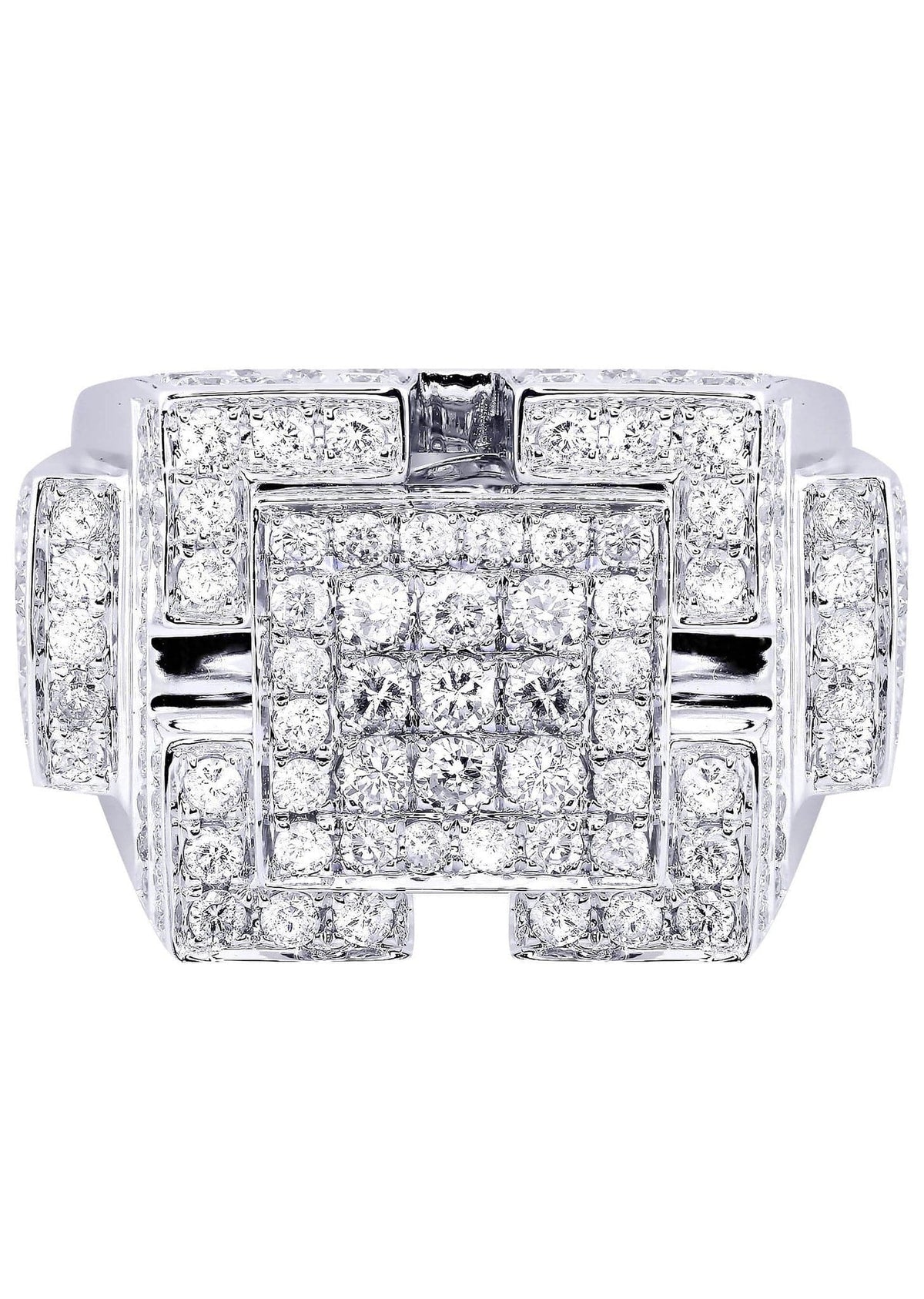 White Gold Mens Diamond Ring| 3.16 Carats| 13.49 Grams