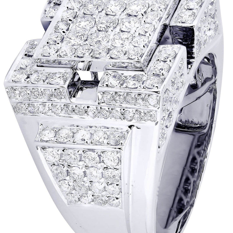 White Gold Mens Diamond Ring| 3.16 Carats| 13.49 Grams