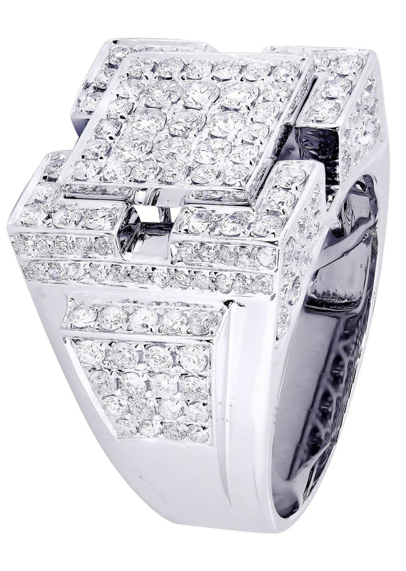 White Gold Mens Diamond Ring| 3.16 Carats| 13.49 Grams