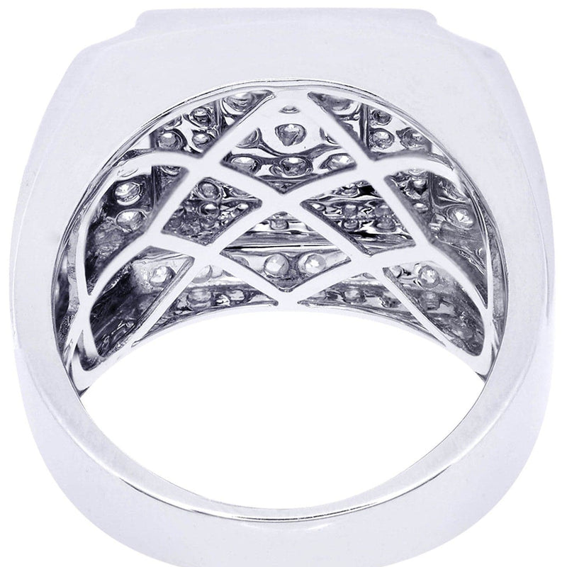 White Gold Mens Diamond Ring| 2.28 Carats| 14 Grams