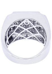 White Gold Mens Diamond Ring| 2.28 Carats| 14 Grams