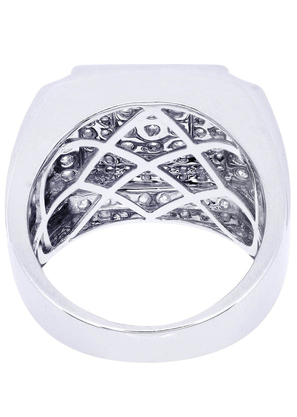 White Gold Mens Diamond Ring| 2.28 Carats| 14 Grams