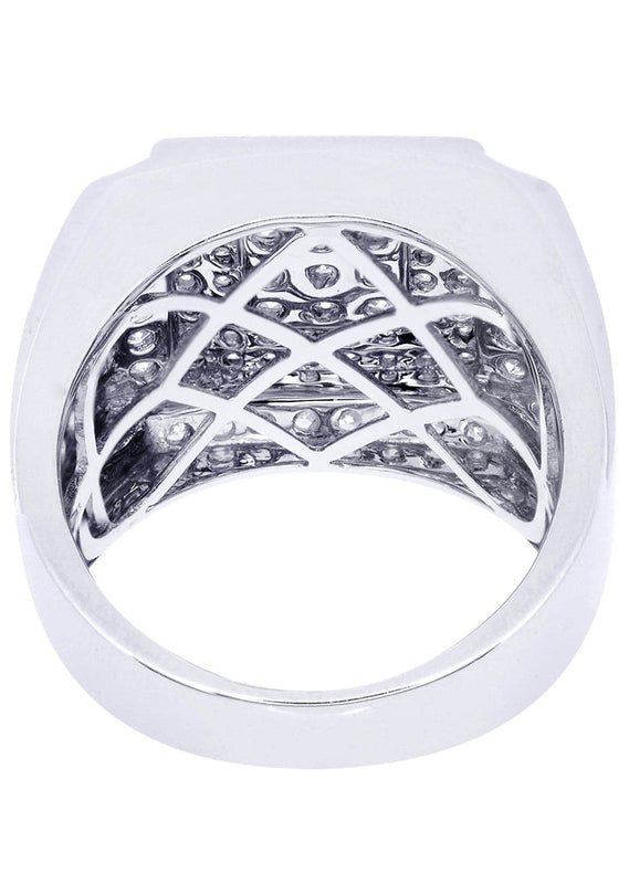 White Gold Mens Diamond Ring| 2.28 Carats| 14 Grams