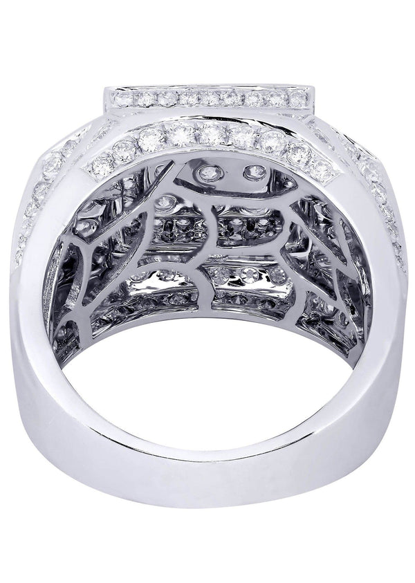 White Gold Mens Diamond Ring| 3.58 Carats| 14.21 Grams