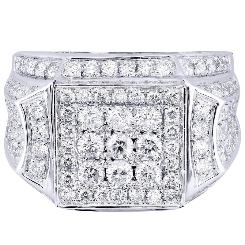 White Gold Mens Diamond Ring| 3.58 Carats| 14.21 Grams