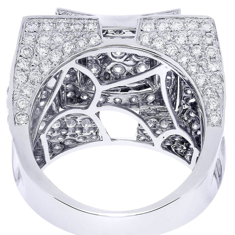White Gold Mens Diamond Ring| 5.28 Carats| 18.15 Grams