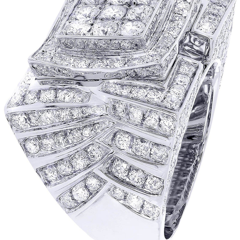 White Gold Mens Diamond Ring| 5.28 Carats| 18.15 Grams