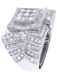 White Gold Mens Diamond Ring| 5.28 Carats| 18.15 Grams
