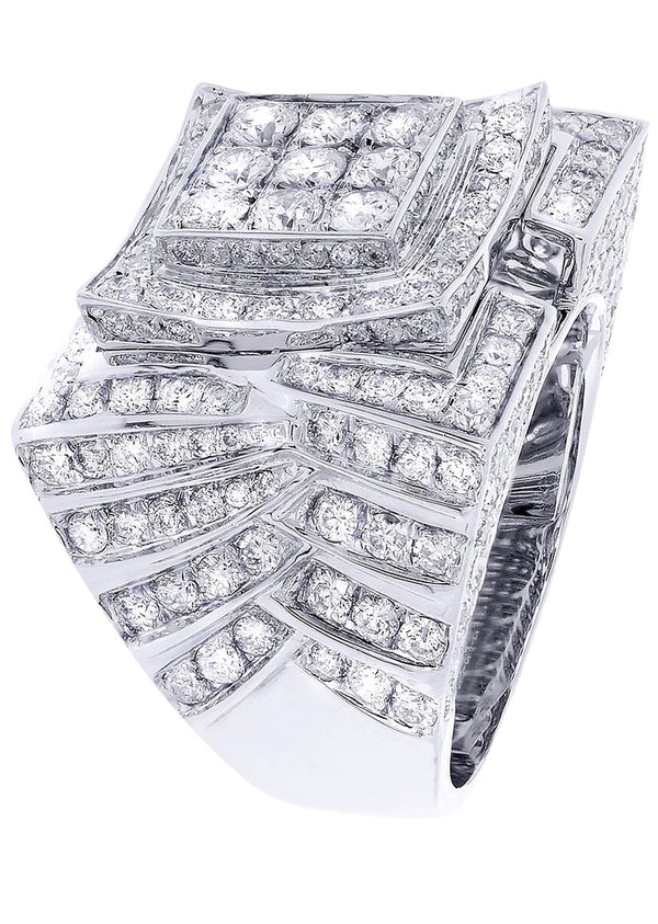White Gold Mens Diamond Ring| 5.28 Carats| 18.15 Grams