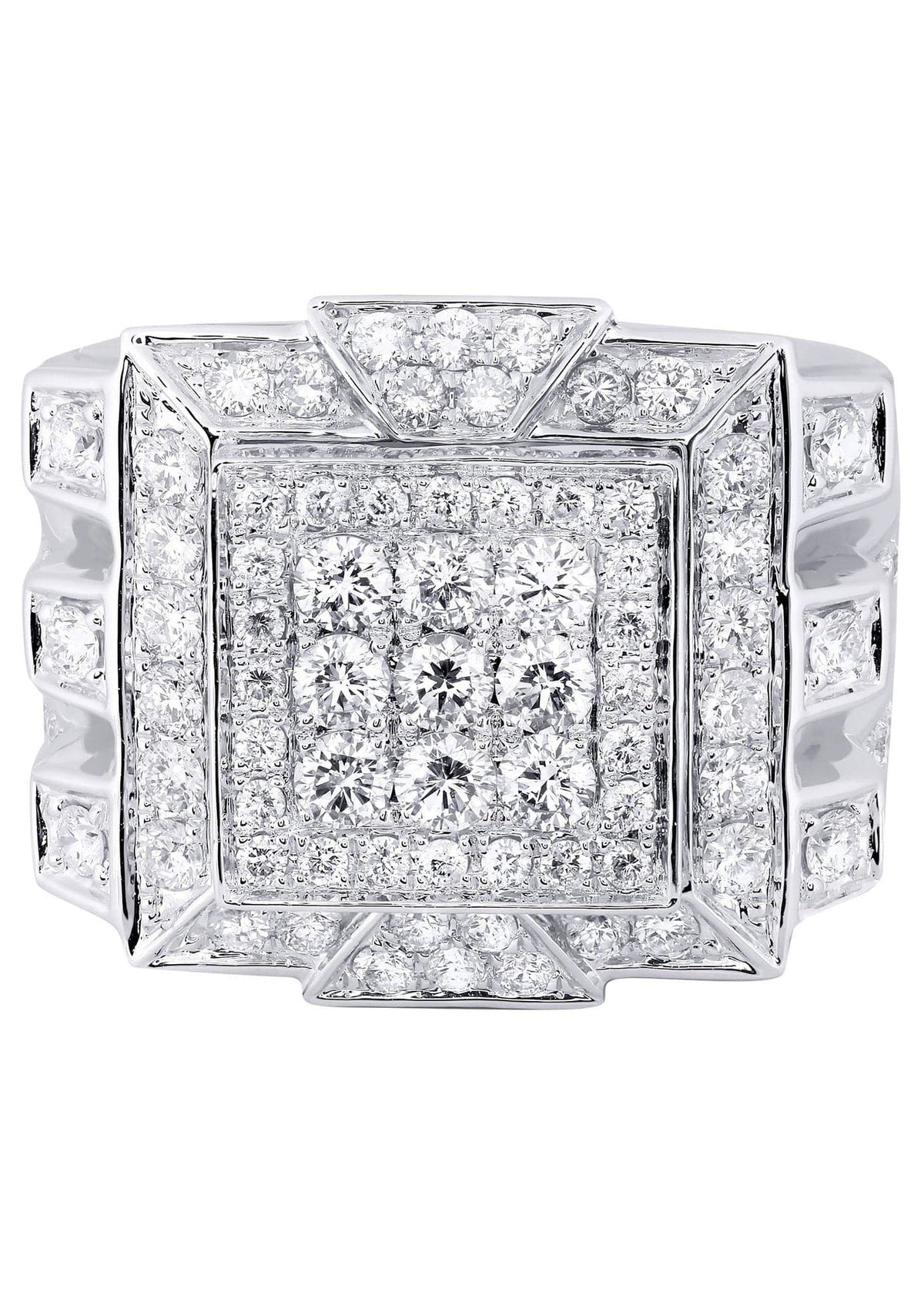 White Gold Mens Diamond Ring| 3.59 Carats| 20.09 Grams