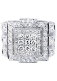 White Gold Mens Diamond Ring| 3.59 Carats| 20.09 Grams