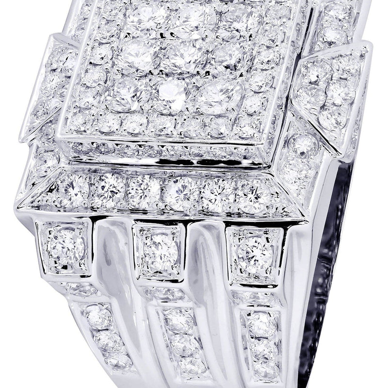 White Gold Mens Diamond Ring| 3.59 Carats| 20.09 Grams