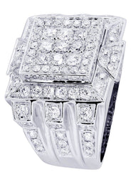 White Gold Mens Diamond Ring| 3.59 Carats| 20.09 Grams