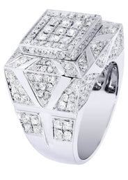White Gold Mens Diamond Ring| 3.65 Carats| 18.53 Grams