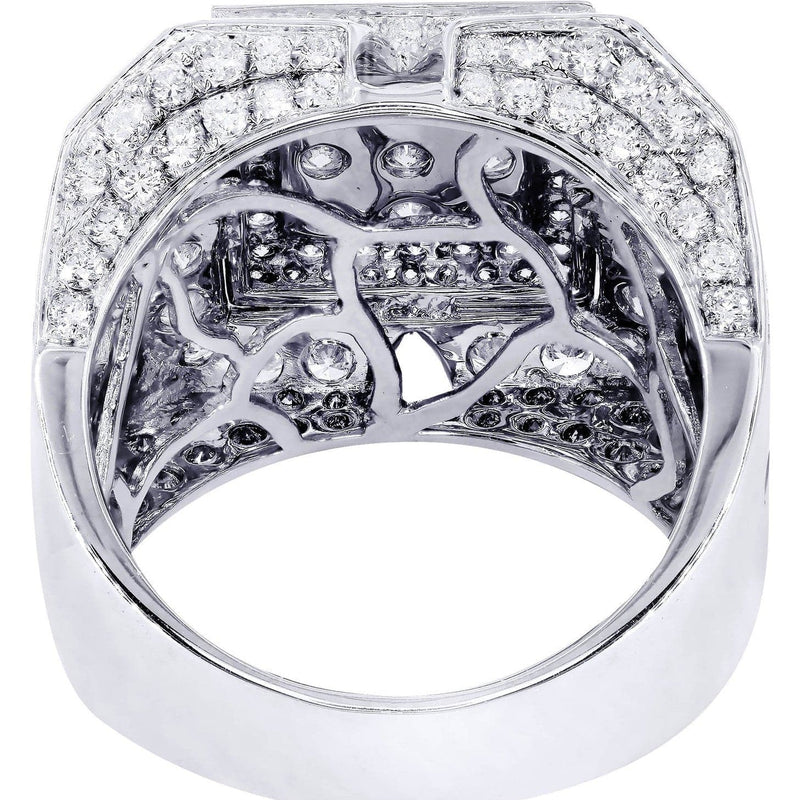 White Gold Mens Diamond Ring| 4.55 Carats| 14.81 Grams