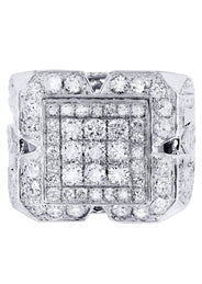 White Gold Mens Diamond Ring| 4.55 Carats| 14.81 Grams