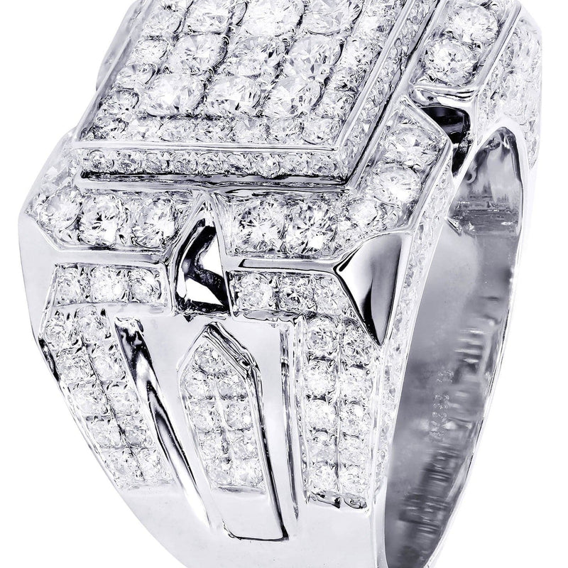 White Gold Mens Diamond Ring| 4.55 Carats| 14.81 Grams