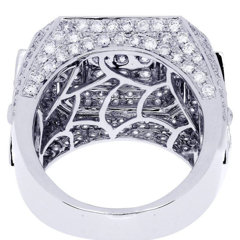 White Gold Mens Diamond Ring| 4.96 Carats| 17.42 Grams