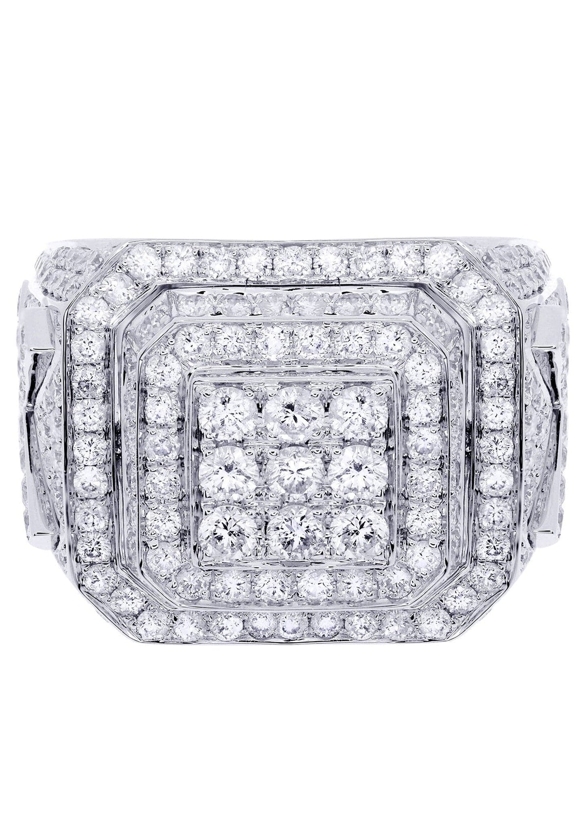 White Gold Mens Diamond Ring| 4.96 Carats| 17.42 Grams