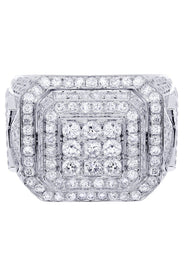White Gold Mens Diamond Ring| 4.96 Carats| 17.42 Grams